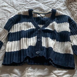 American Eagle Outfitters Striped Cropped Cardigan